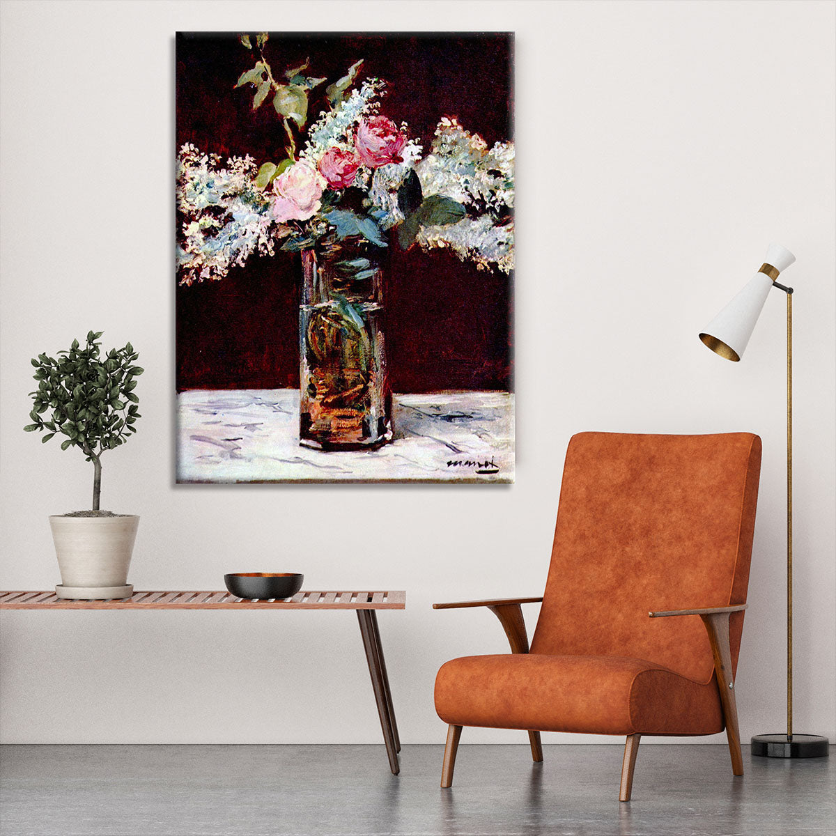 Still life lilac and roses by Manet Canvas Print or Poster - Canvas Art Rocks - 6