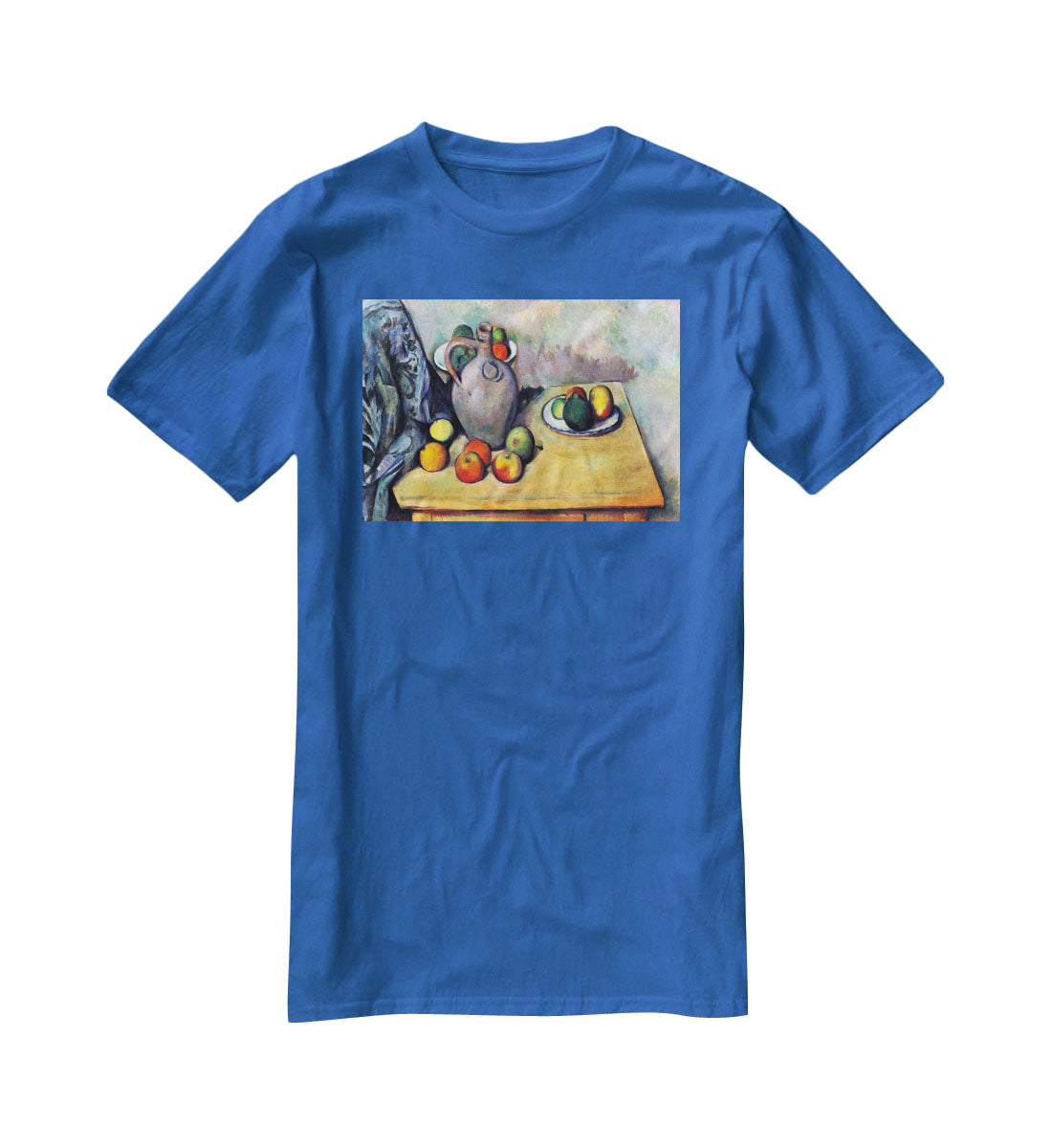 Still life pitcher and fruit on a table by Cezanne T-Shirt - Canvas Art Rocks - 2