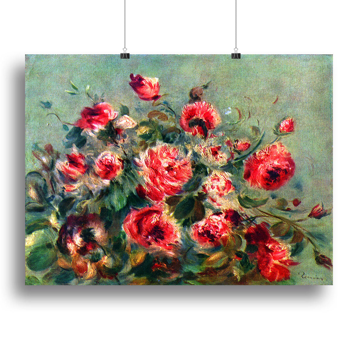 Still life roses of Vargemont by Renoir Canvas Print or Poster - Canvas Art Rocks - 2