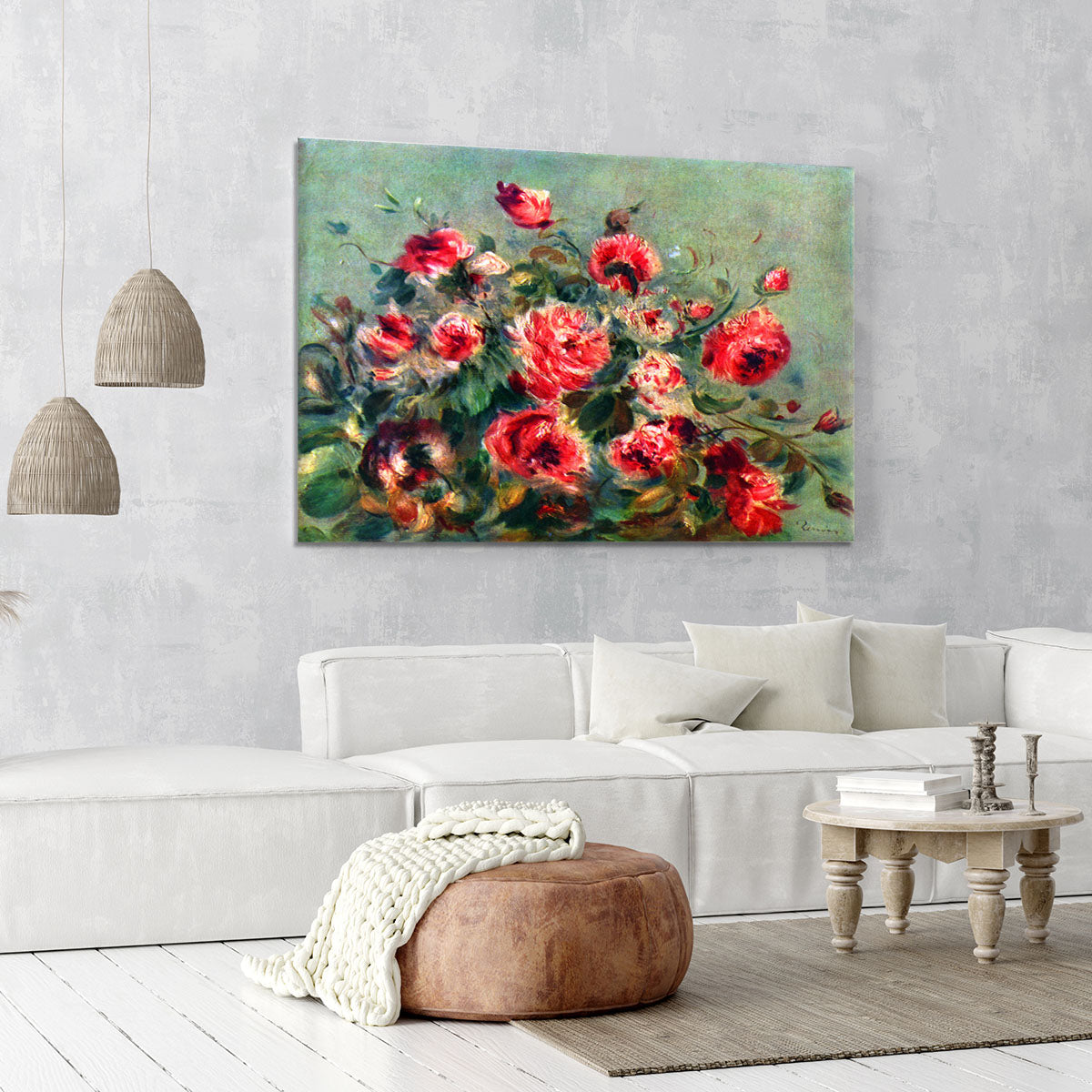 Still life roses of Vargemont by Renoir Canvas Print or Poster - Canvas Art Rocks - 6