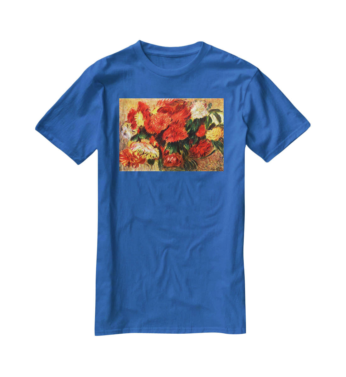 Still life with Chrysanthemums by Renoir T-Shirt - Canvas Art Rocks - 2