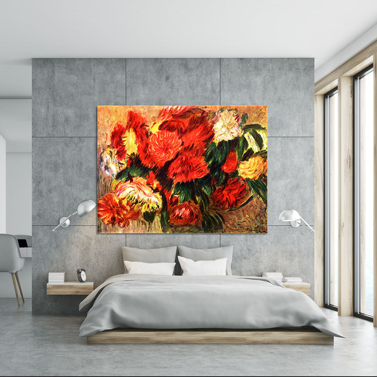 Still life with Chrysanthemums by Renoir Canvas Print or Poster - Canvas Art Rocks - 5