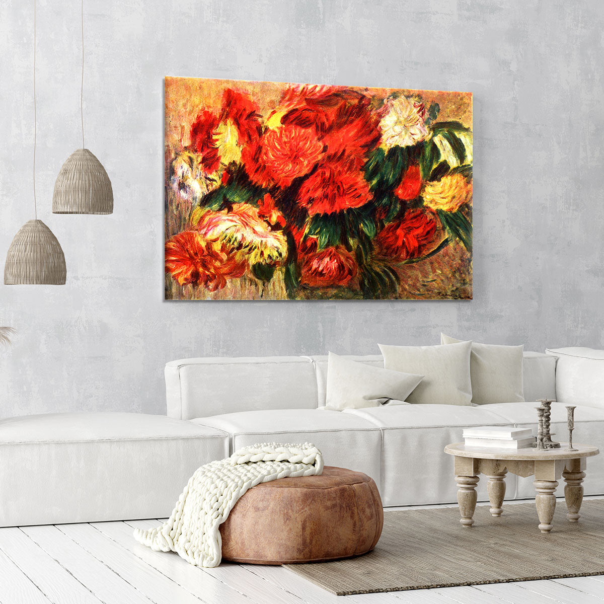 Still life with Chrysanthemums by Renoir Canvas Print or Poster - Canvas Art Rocks - 6