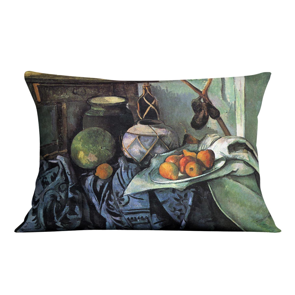 Still life with Eggplant by Cezanne Cushion