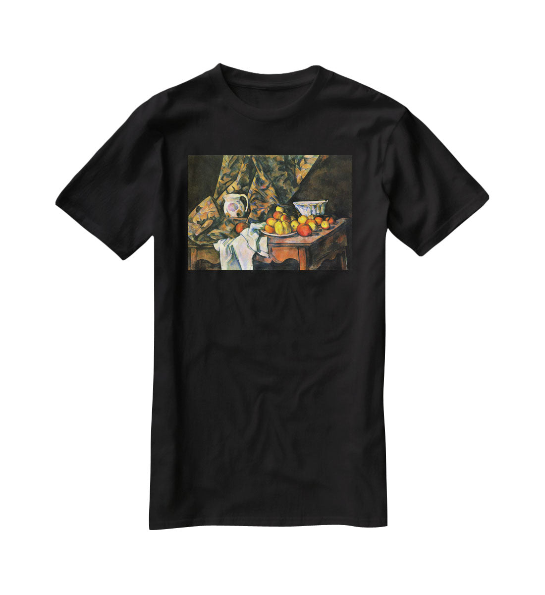 Still life with apples and peaches by Cezanne T-Shirt - Canvas Art Rocks - 1