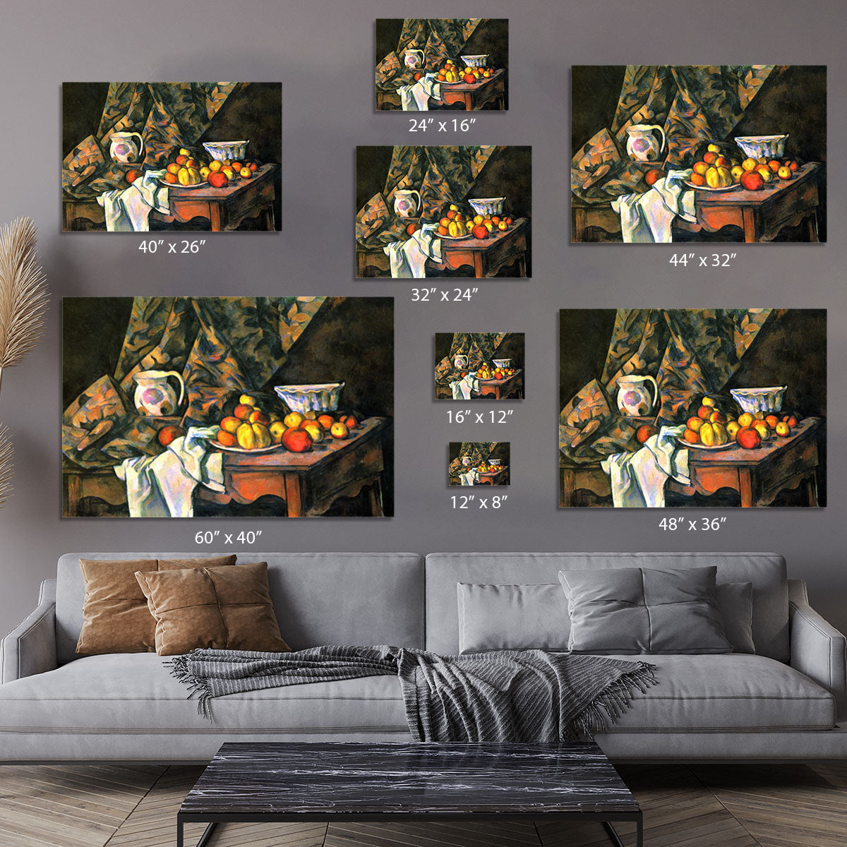Still life with apples and peaches by Cezanne Canvas Print or Poster - Canvas Art Rocks - 7