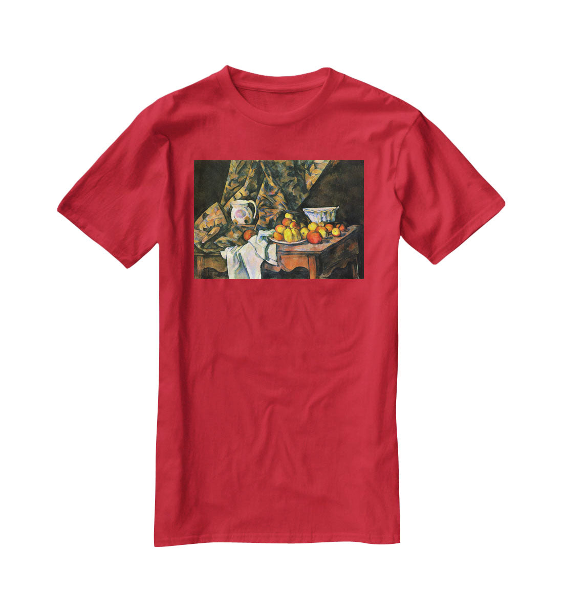 Still life with apples and peaches by Cezanne T-Shirt - Canvas Art Rocks - 4
