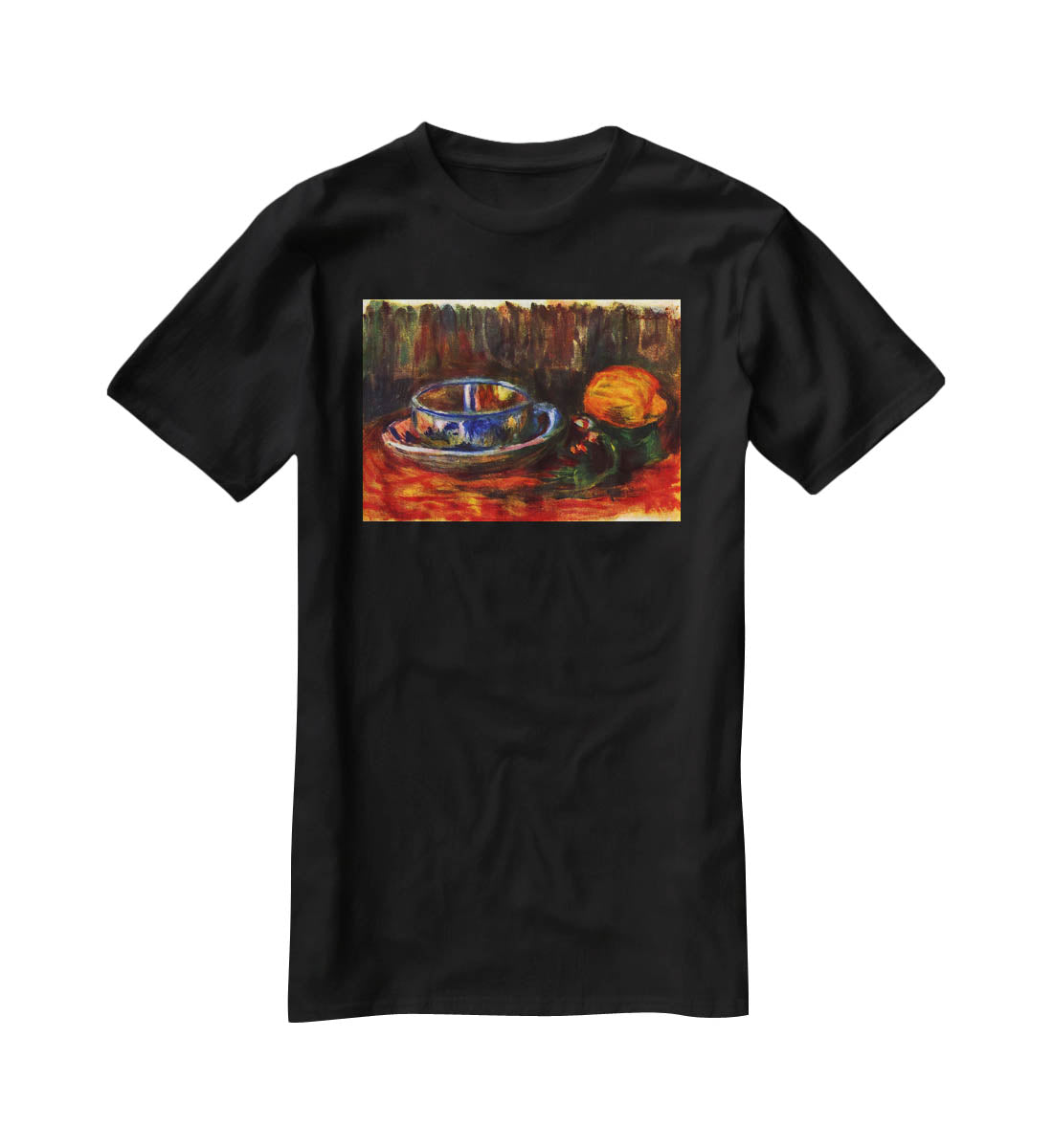 Still life with cup by Renoir T-Shirt - Canvas Art Rocks - 1