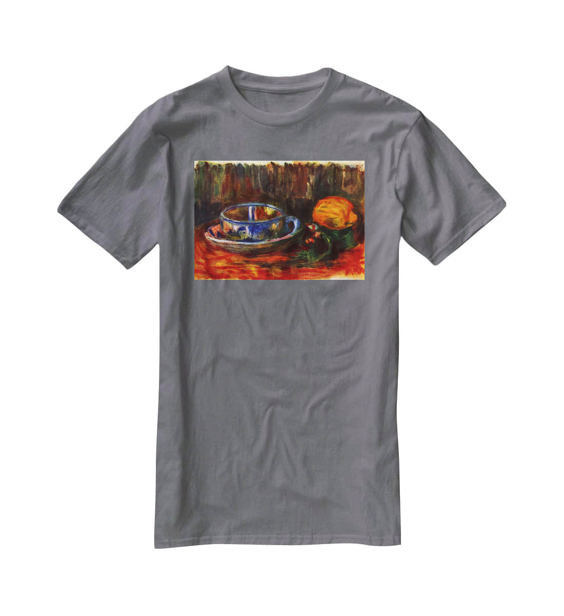 Still life with cup by Renoir T-Shirt - Canvas Art Rocks - 3