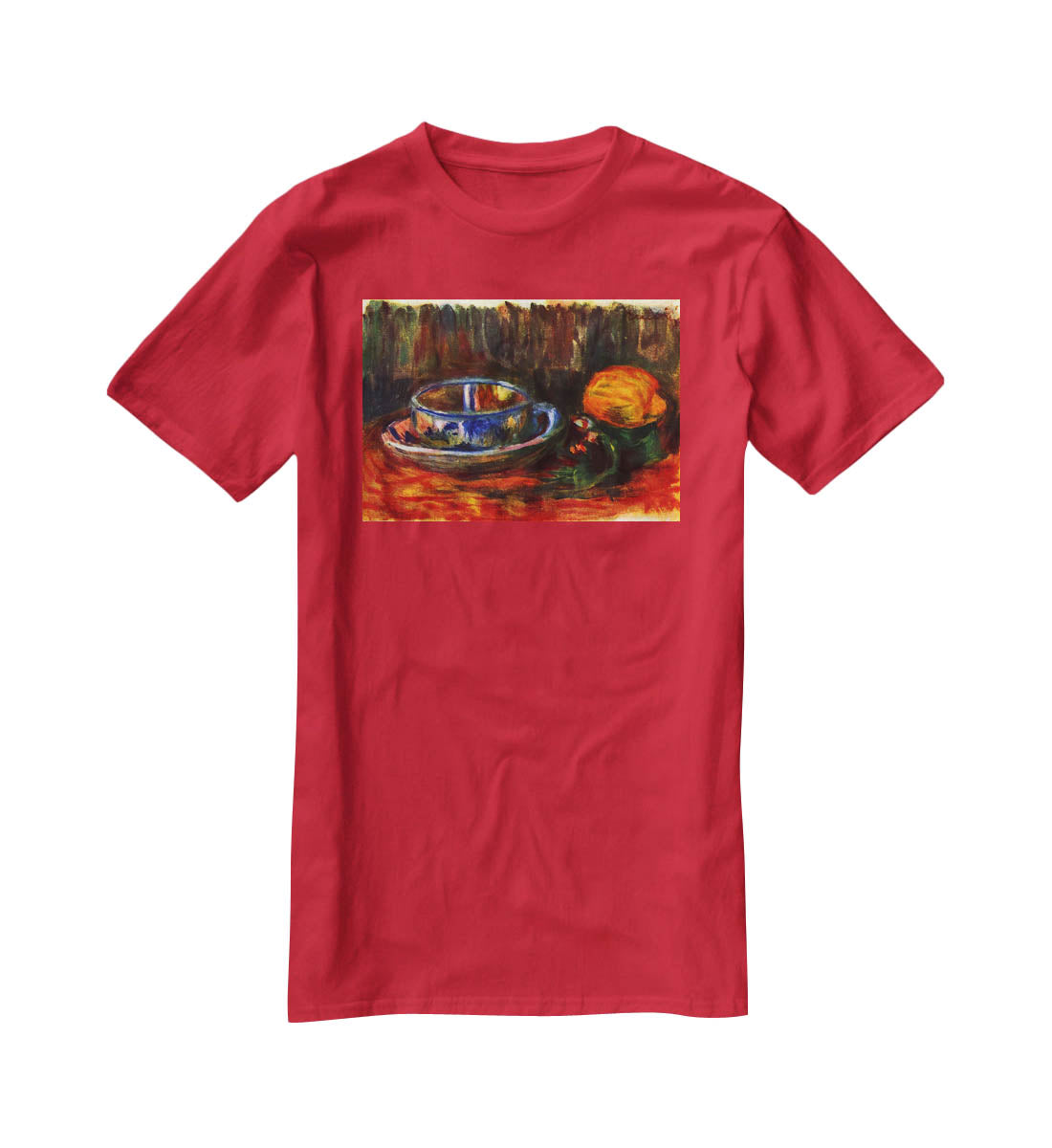 Still life with cup by Renoir T-Shirt - Canvas Art Rocks - 4