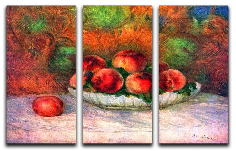Still life with fruits by Renoir 3 Split Panel Canvas Print - Canvas Art Rocks - 1