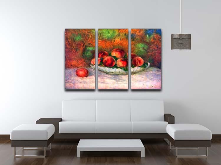 Still life with fruits by Renoir 3 Split Panel Canvas Print - Canvas Art Rocks - 3