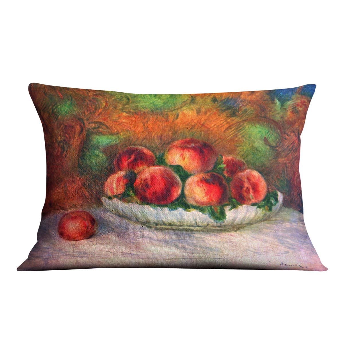 Still life with fruits by Renoir Cushion