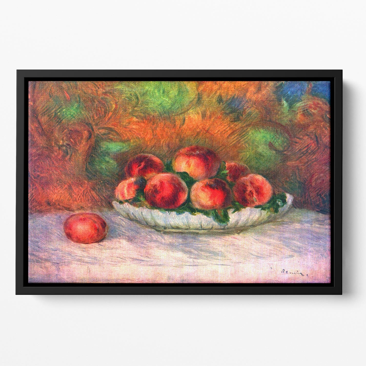 Still life with fruits by Renoir Floating Framed Canvas