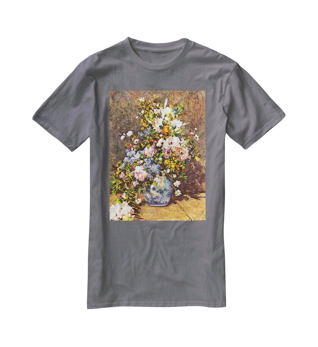 Still life with large vase by Renoir T-Shirt - Canvas Art Rocks - 3