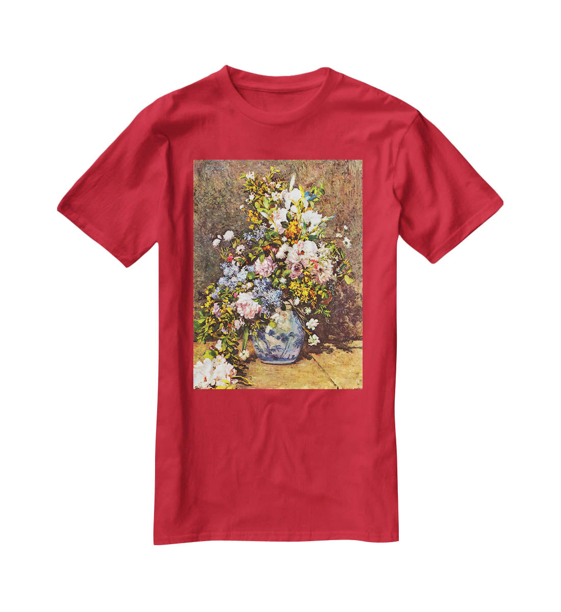 Still life with large vase by Renoir T-Shirt - Canvas Art Rocks - 4