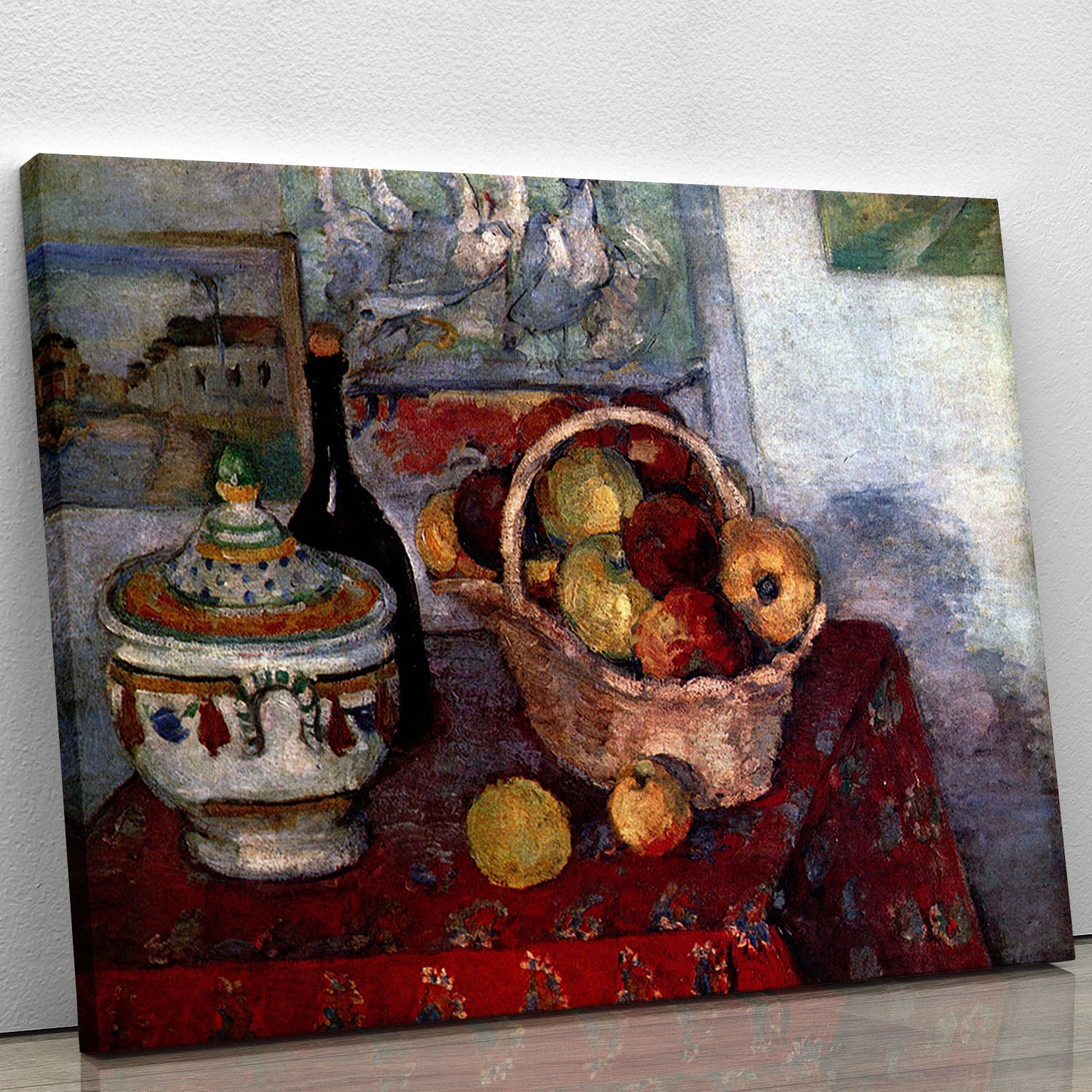 Still life with soup tureen by Cezanne Canvas Print or Poster - Canvas Art Rocks - 1