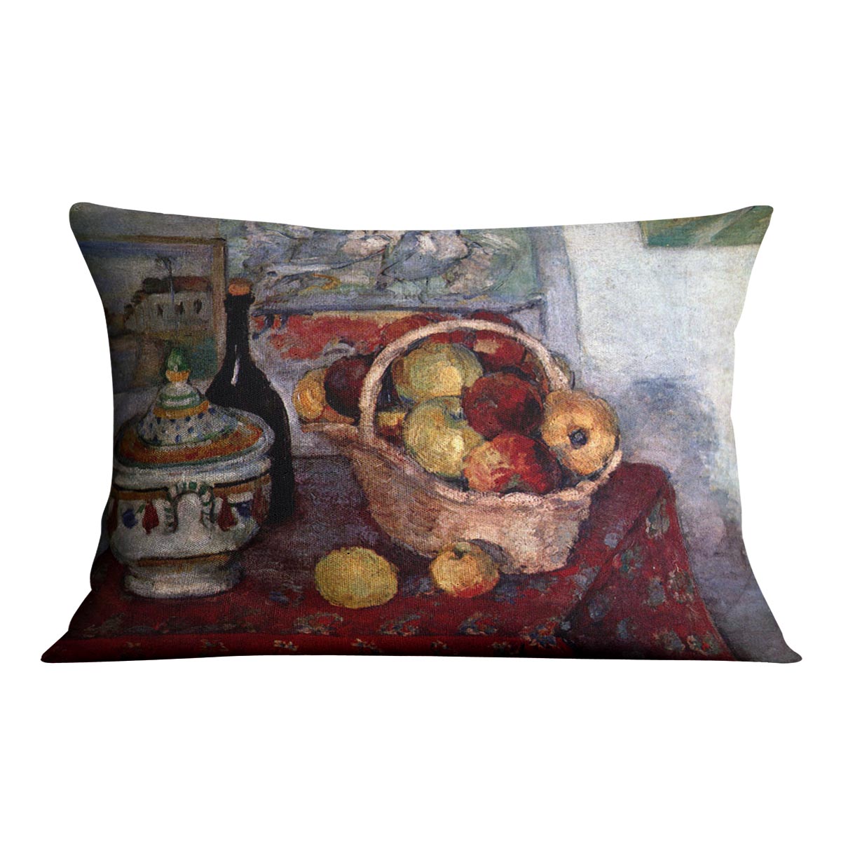 Still life with soup tureen by Cezanne Cushion
