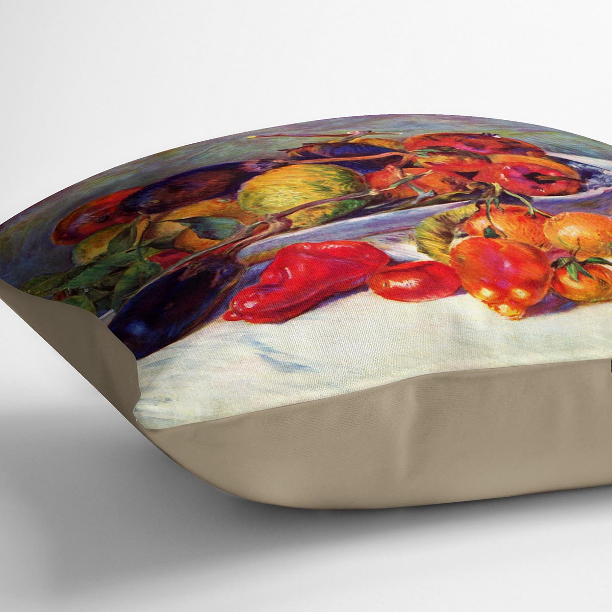 Still life with tropical fruits by Renoir Cushion