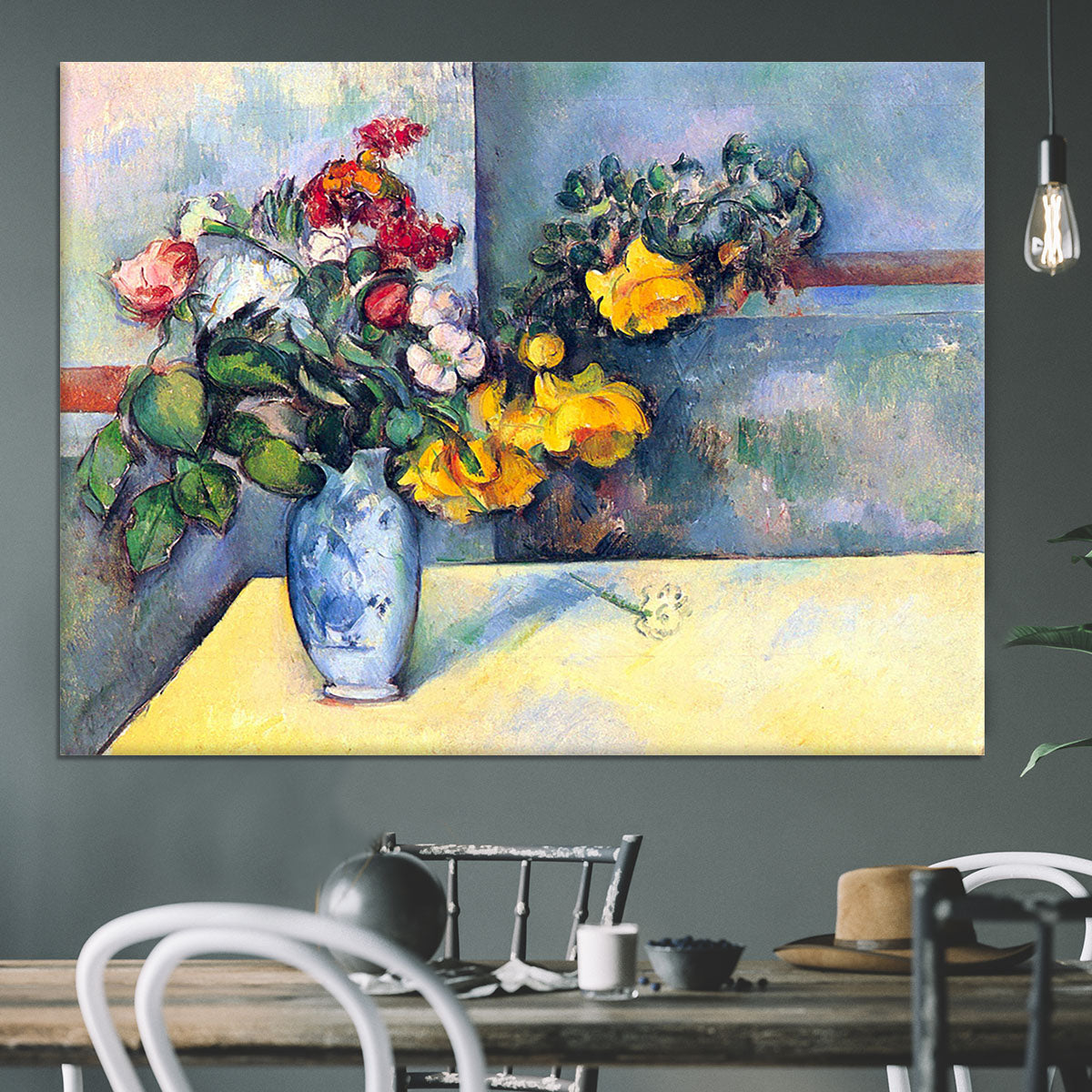 Still lifes flowers in a vase by Cezanne Canvas Print or Poster - Canvas Art Rocks - 3