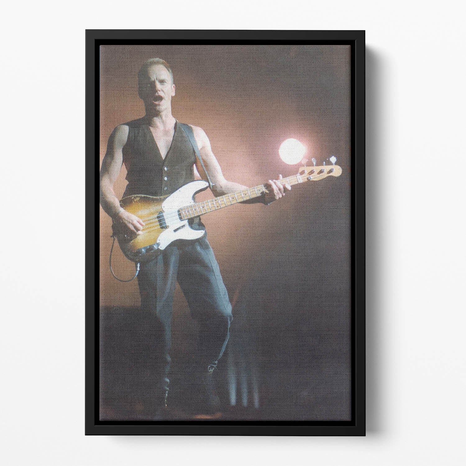 Sting in concert Floating Framed Canvas
