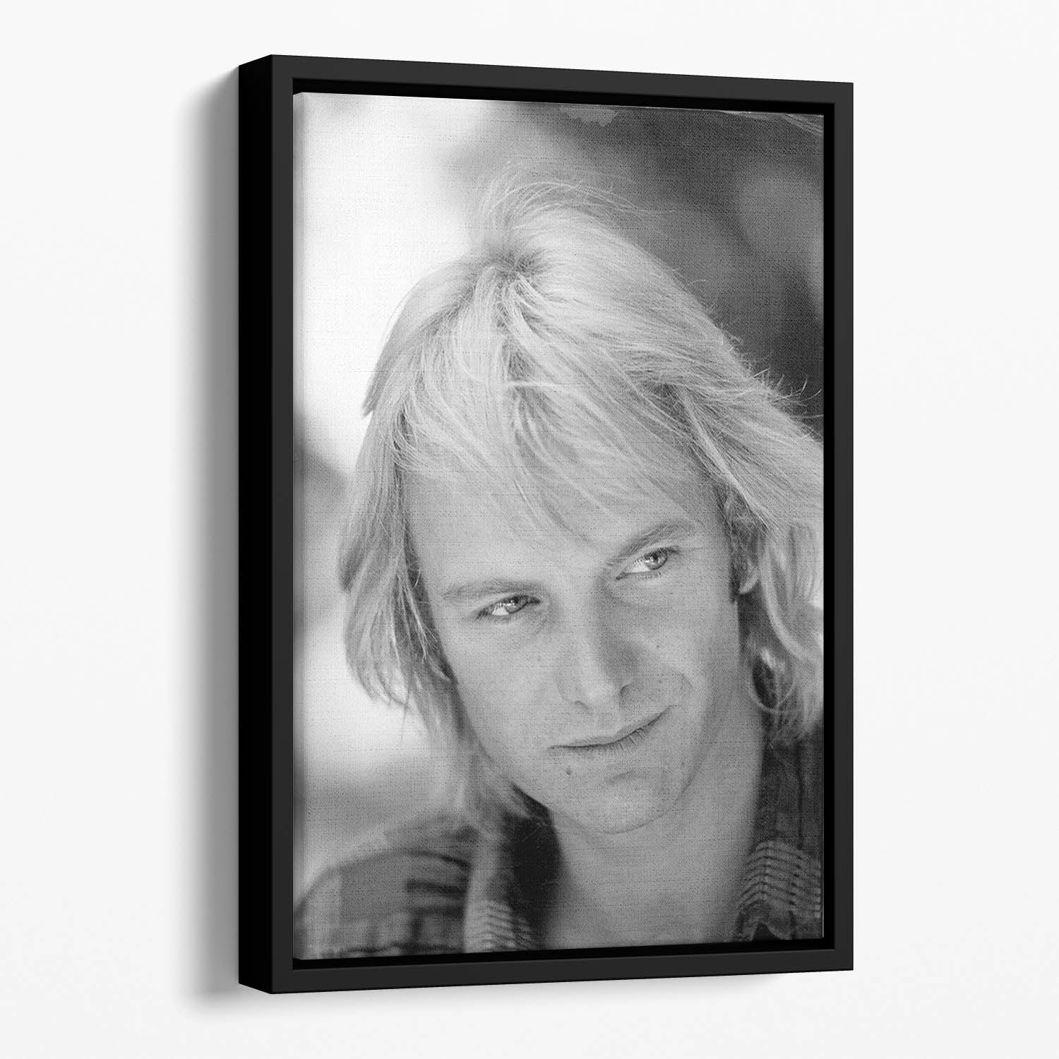 Sting in profile Floating Framed Canvas