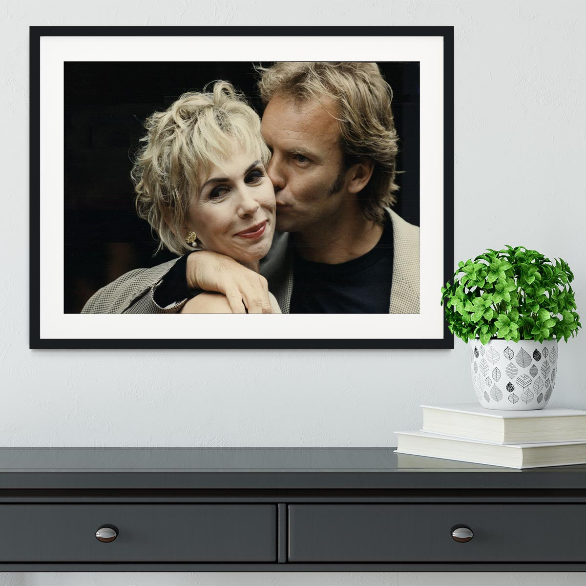 Sting with Trudie Framed Print - Canvas Art Rocks - 1