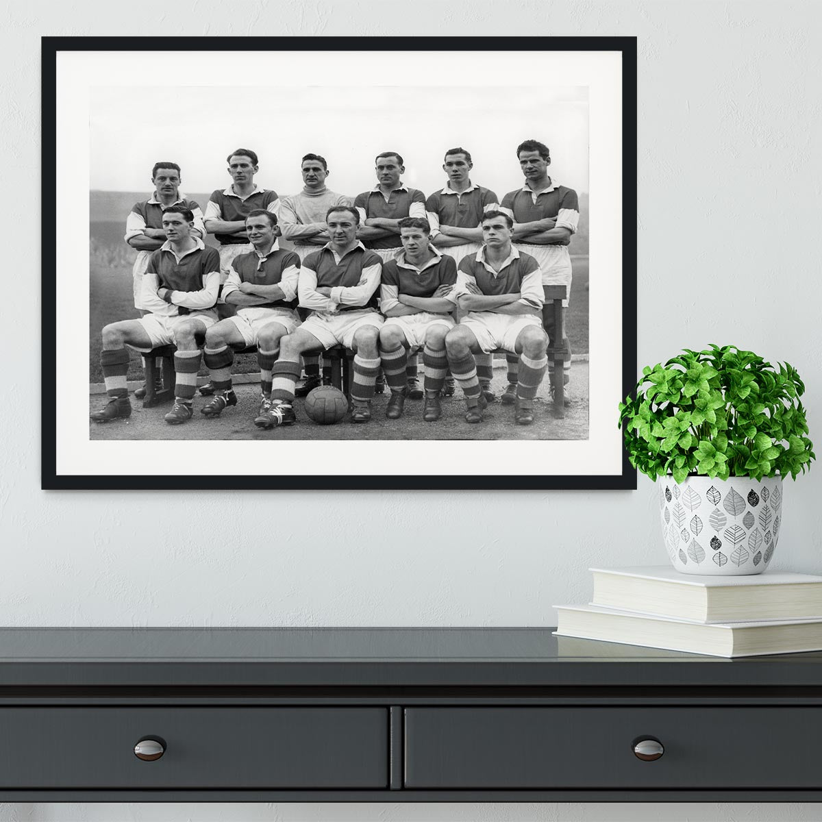 Stirling Albion Football Club Team Photo 1954 Framed Print - Canvas Art Rocks - 1