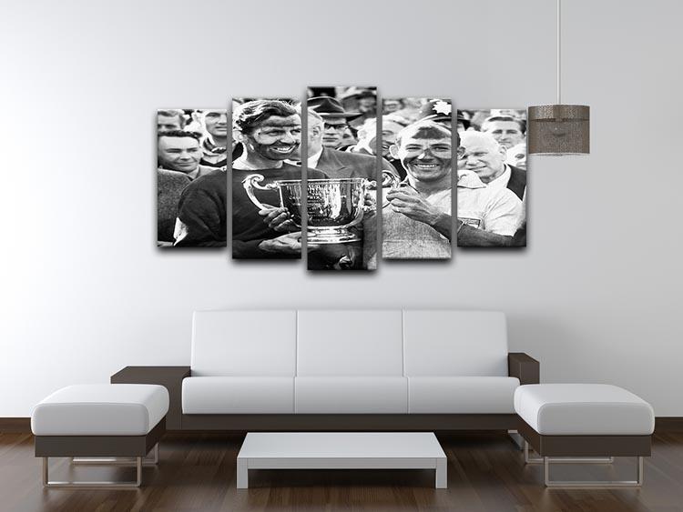 Stirling Moss and his Vanwall team mate Tony Brooks 5 Split Panel Canvas - Canvas Art Rocks - 3