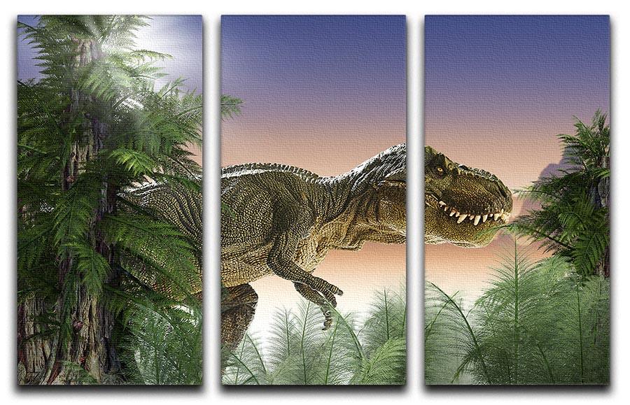 Stock Photo dinosaur 3 Split Panel Canvas Print - Canvas Art Rocks - 1