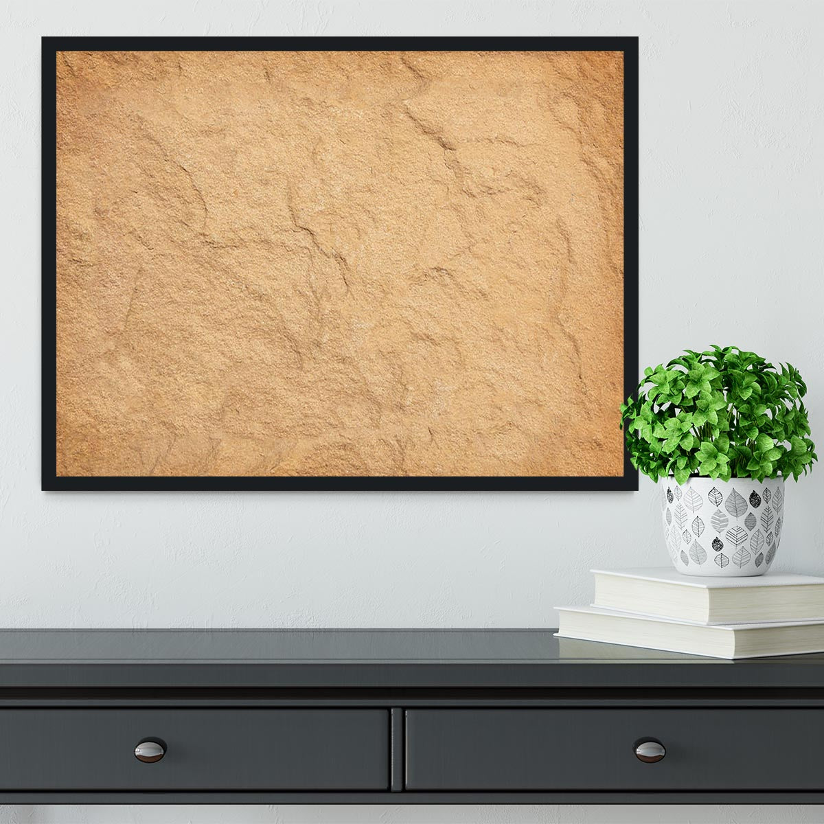 Stone background Framed Print - Canvas Art Rocks - 2