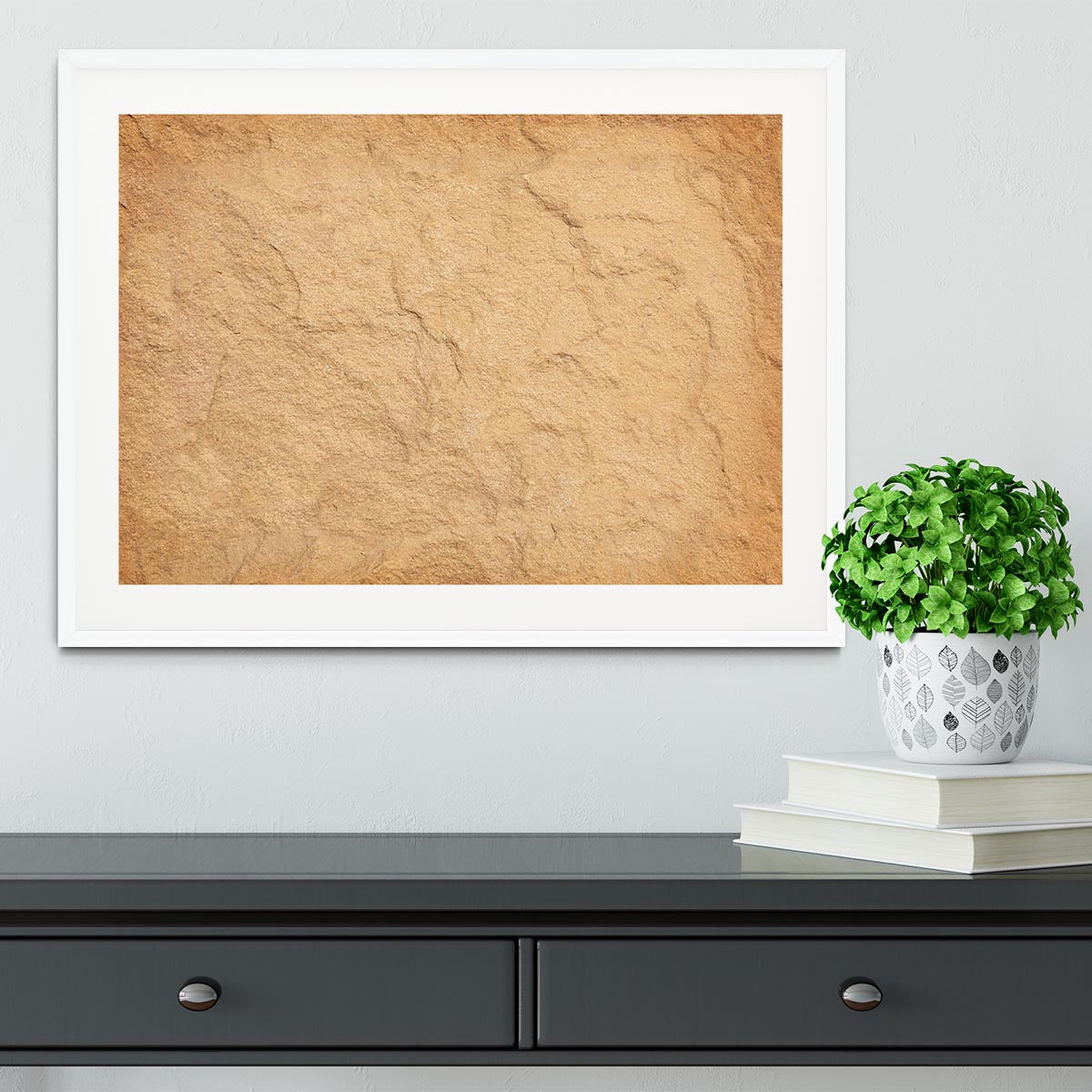 Stone background Framed Print - Canvas Art Rocks - 5