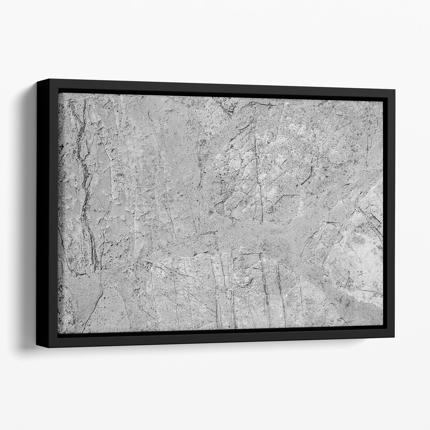 Stone concrete floor Floating Framed Canvas - Canvas Art Rocks - 1