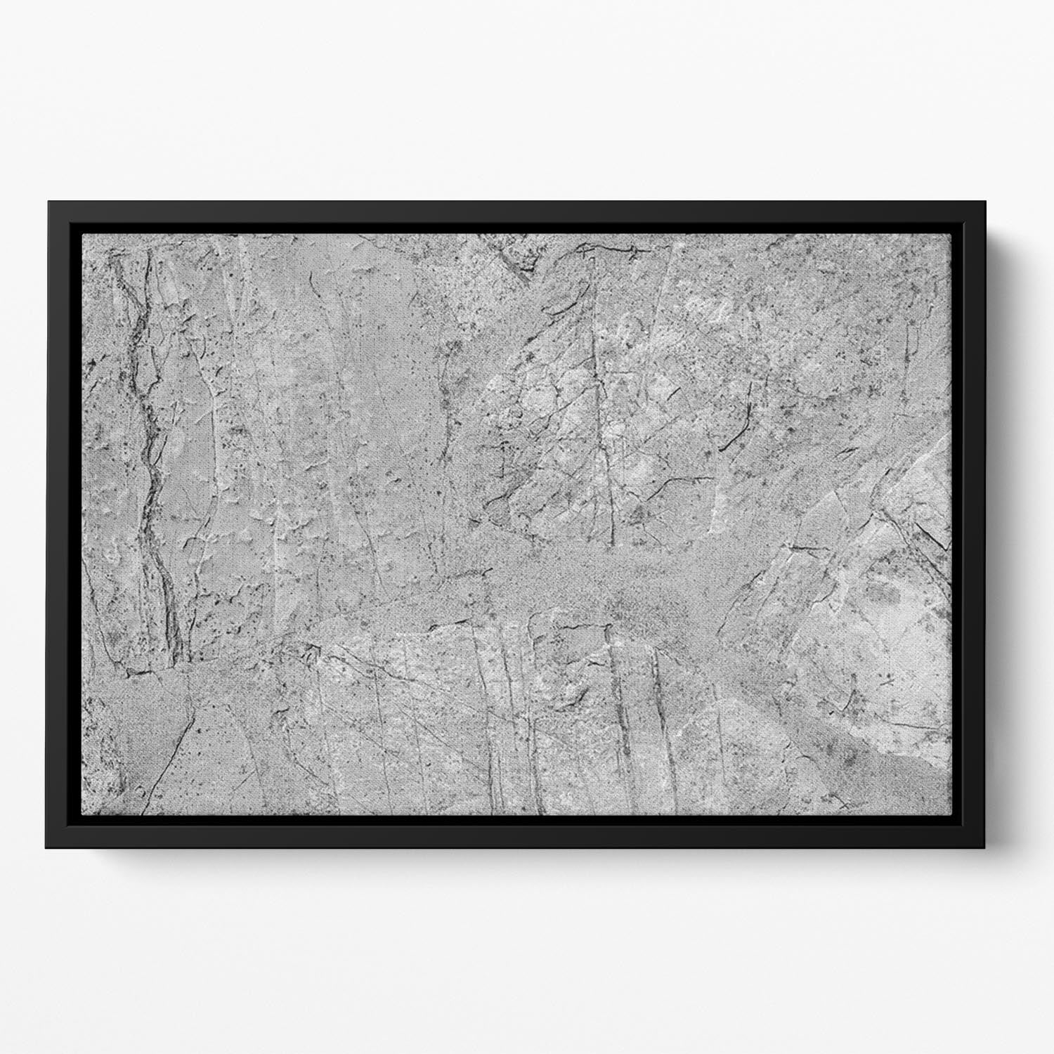 Stone concrete floor Floating Framed Canvas - Canvas Art Rocks - 2