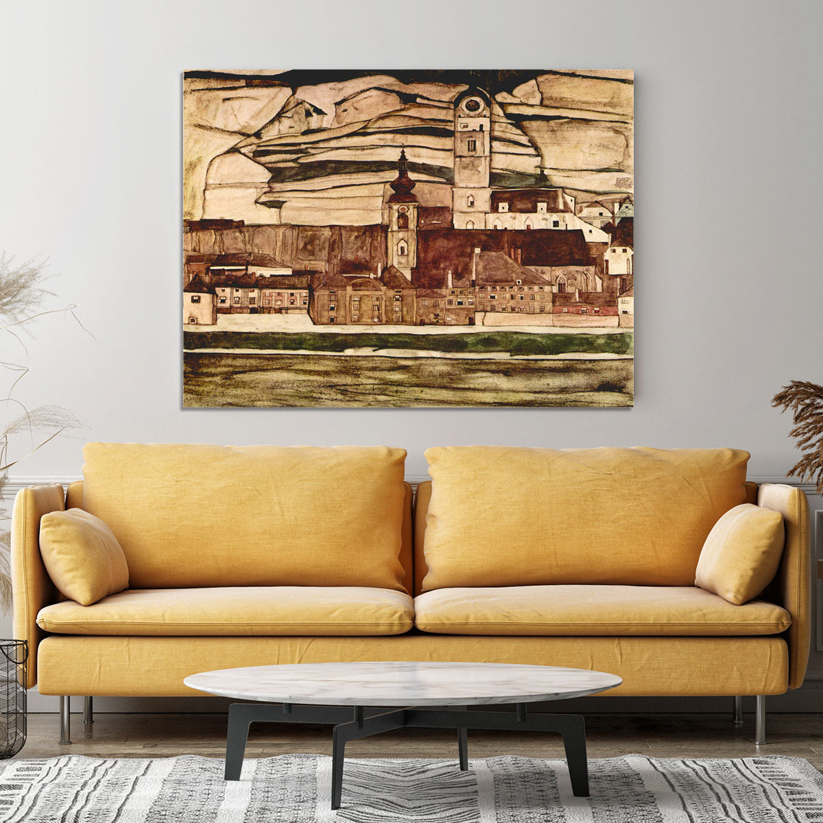Stone on the Danube II by Egon Schiele Canvas Print or Poster - Canvas Art Rocks - 4