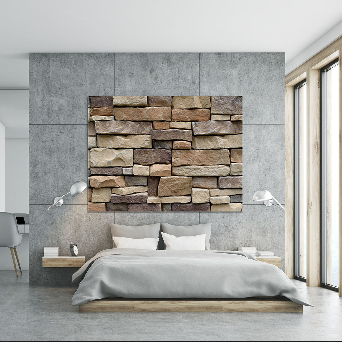 Stone wall texture Canvas Print or Poster - Canvas Art Rocks - 5