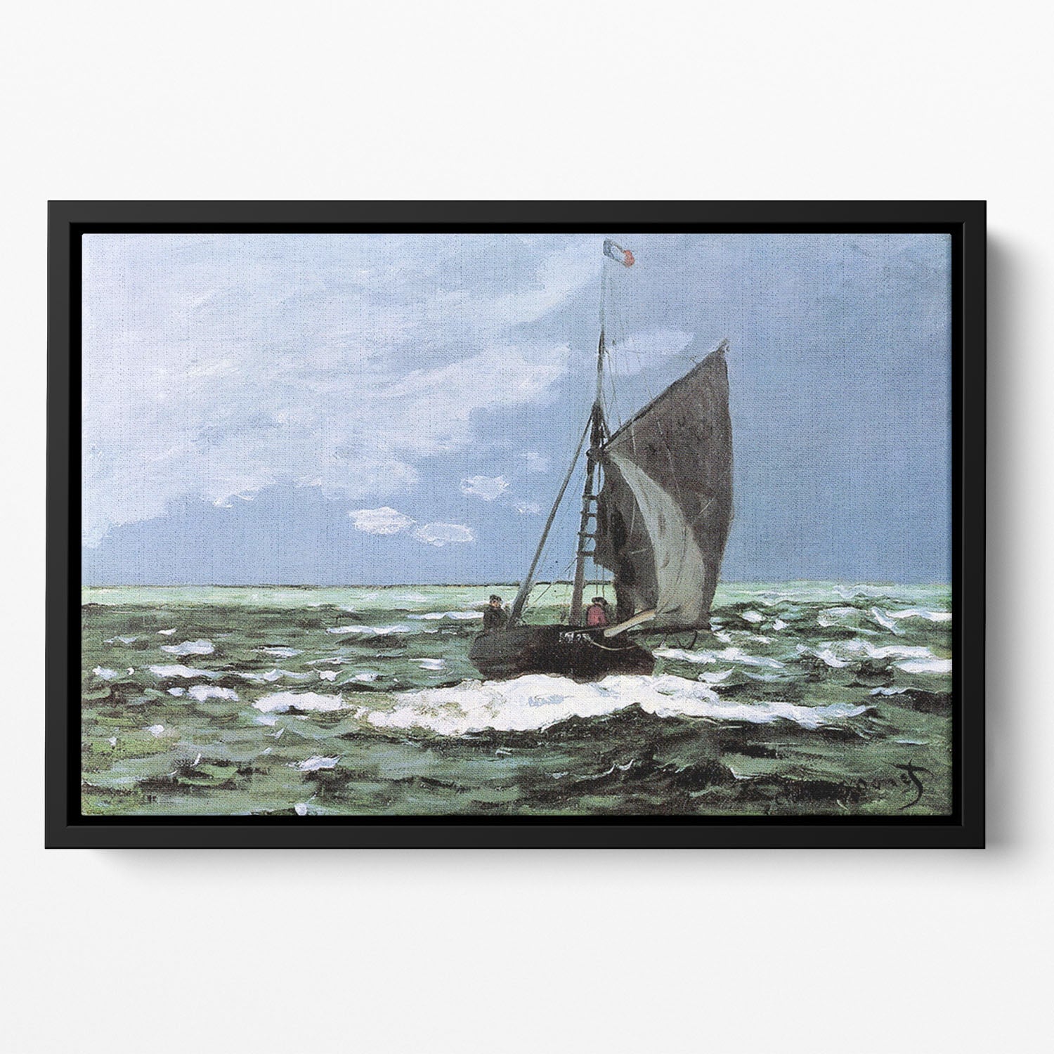 Storm by Monet Floating Framed Canvas