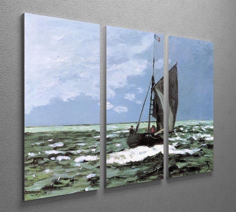 Storm by Monet Split Panel Canvas Print - Canvas Art Rocks - 4