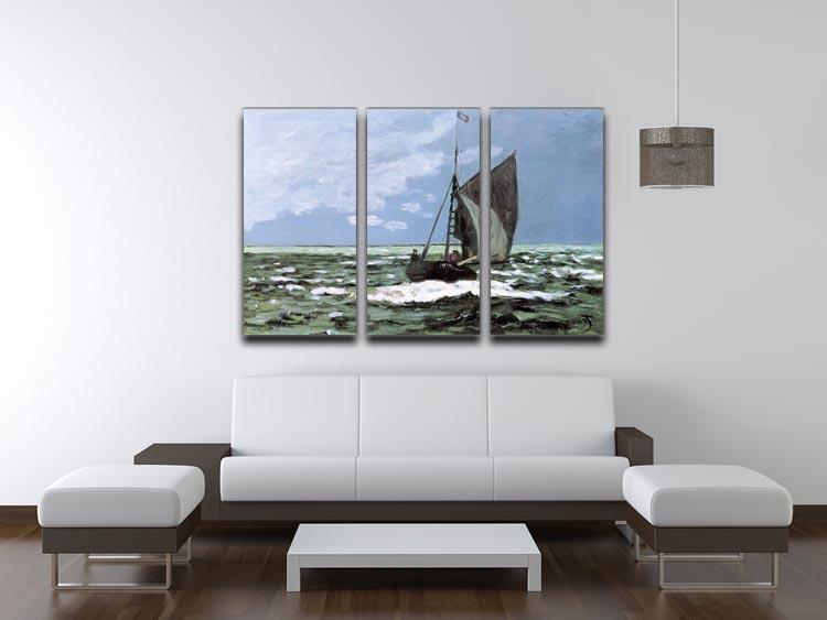 Storm by Monet Split Panel Canvas Print - Canvas Art Rocks - 4