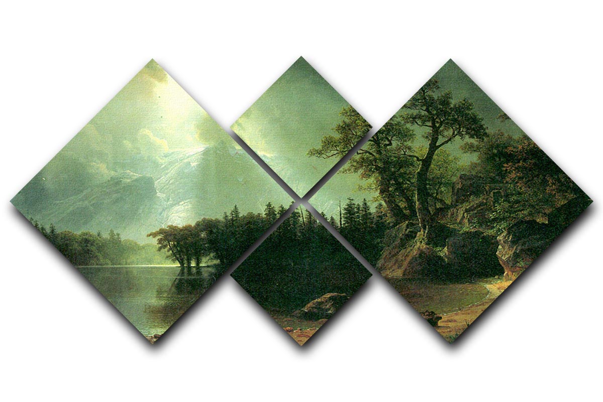 Storm over the Sierra Nevada by Bierstadt 4 Square Multi Panel Canvas - Canvas Art Rocks - 1