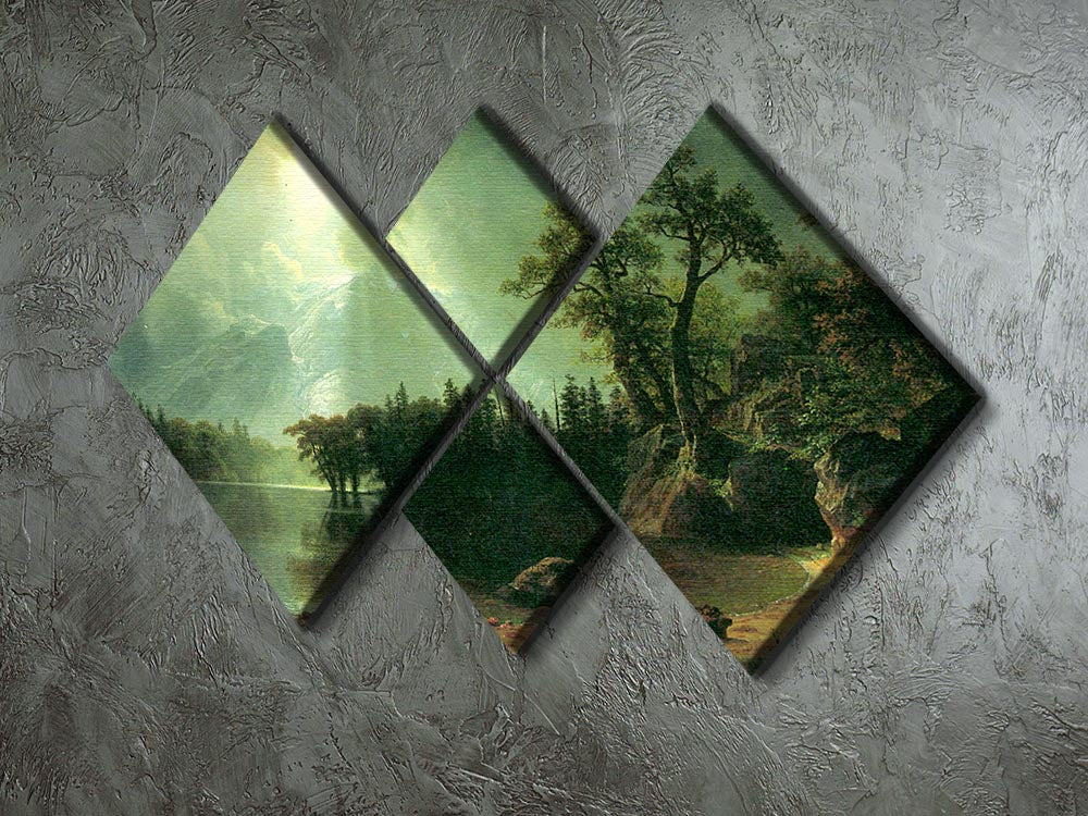 Storm over the Sierra Nevada by Bierstadt 4 Square Multi Panel Canvas - Canvas Art Rocks - 2