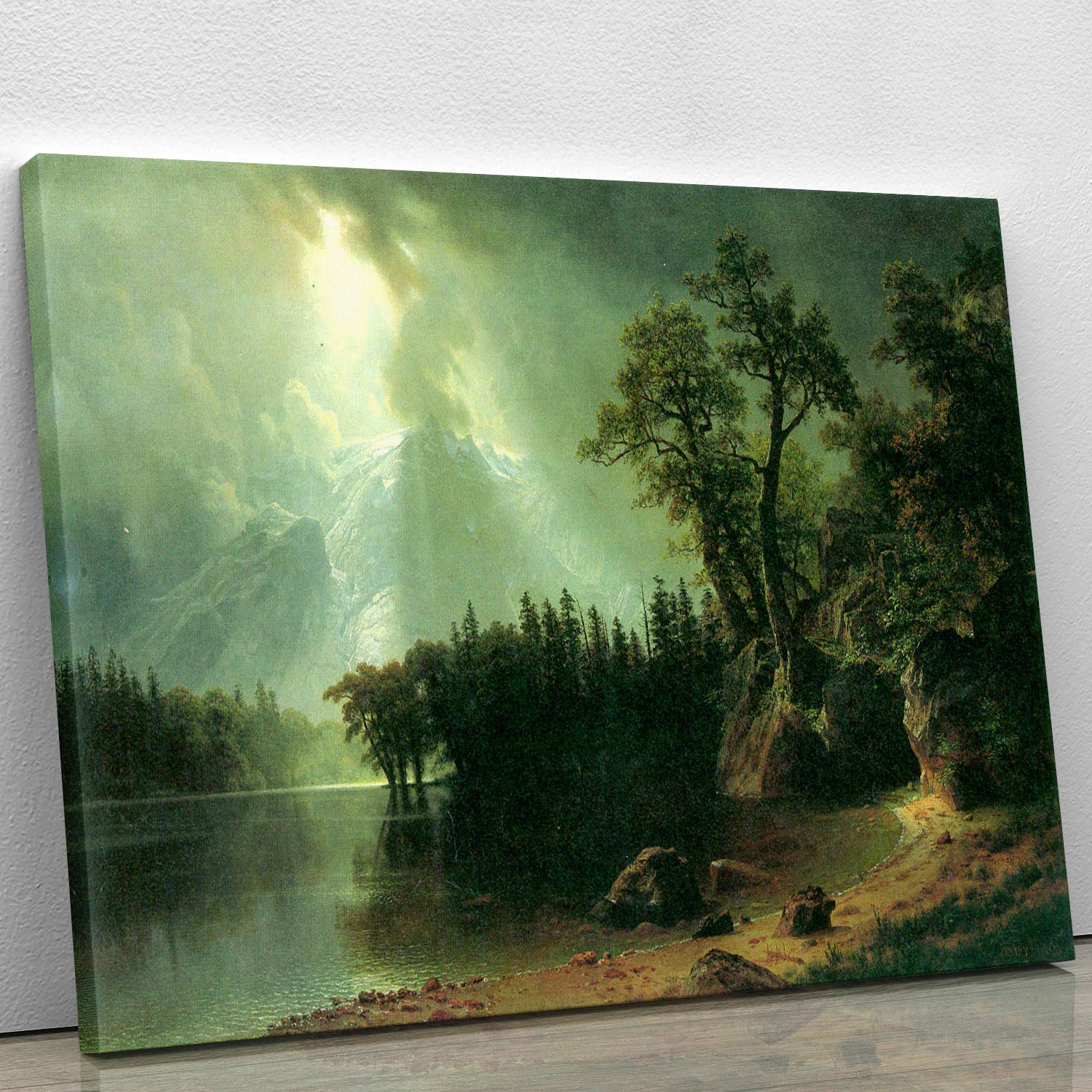 Storm over the Sierra Nevada by Bierstadt Canvas Print or Poster - Canvas Art Rocks - 1
