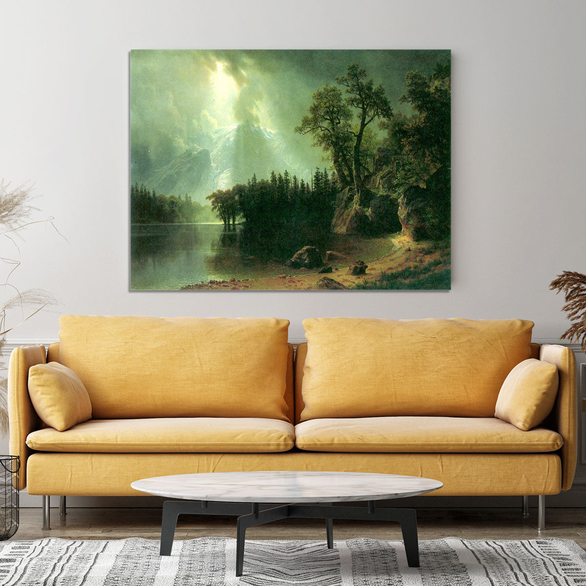 Storm over the Sierra Nevada by Bierstadt Canvas Print or Poster - Canvas Art Rocks - 4