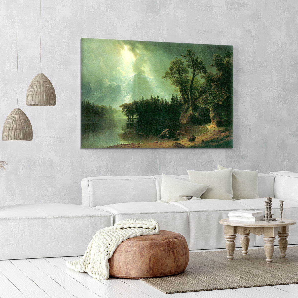 Storm over the Sierra Nevada by Bierstadt Canvas Print or Poster - Canvas Art Rocks - 6