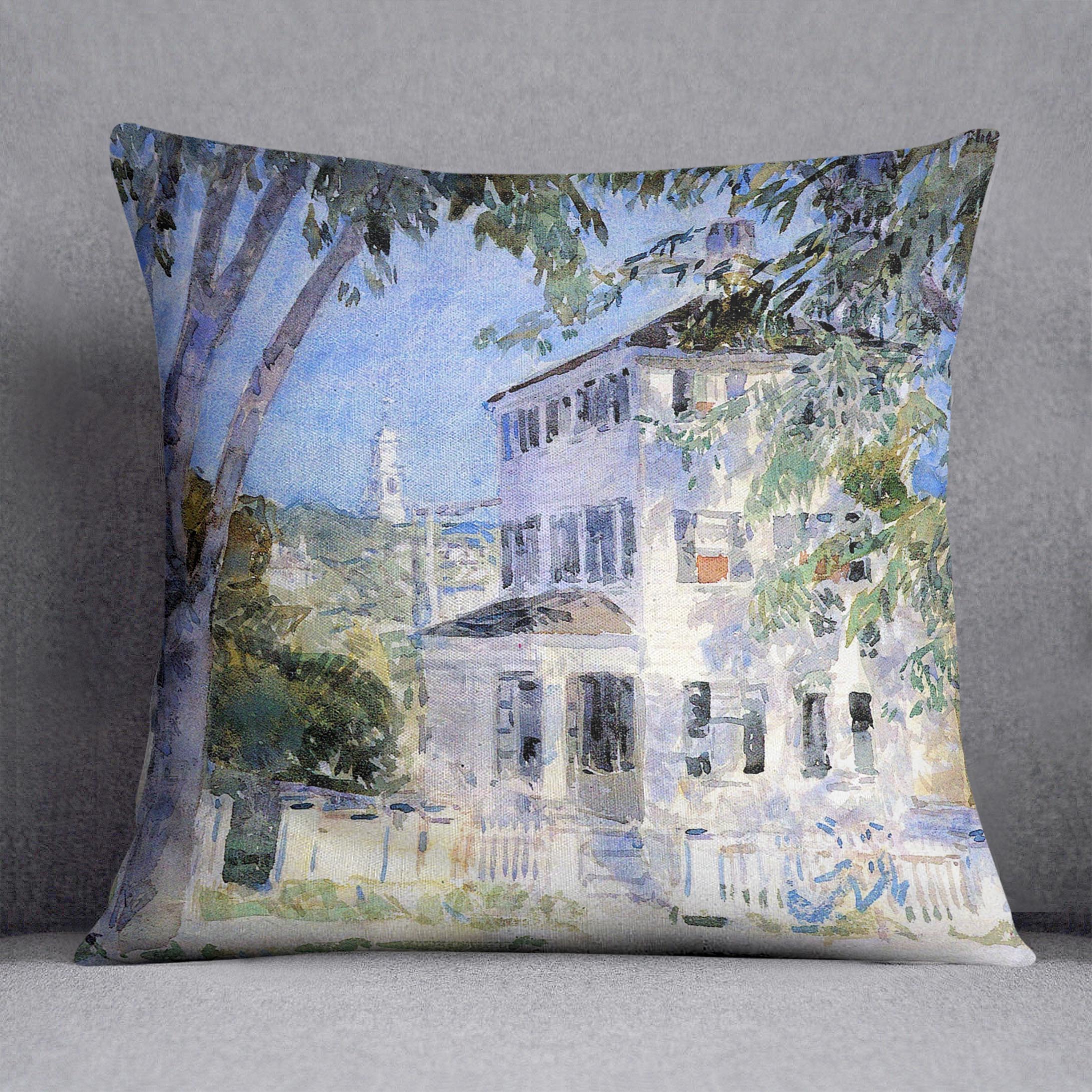 Street in Portsmouth by Hassam Cushion - Canvas Art Rocks - 1