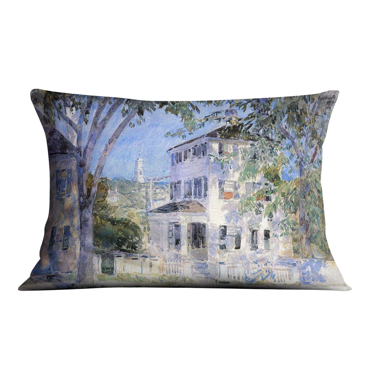 Street in Portsmouth by Hassam Cushion - Canvas Art Rocks - 4