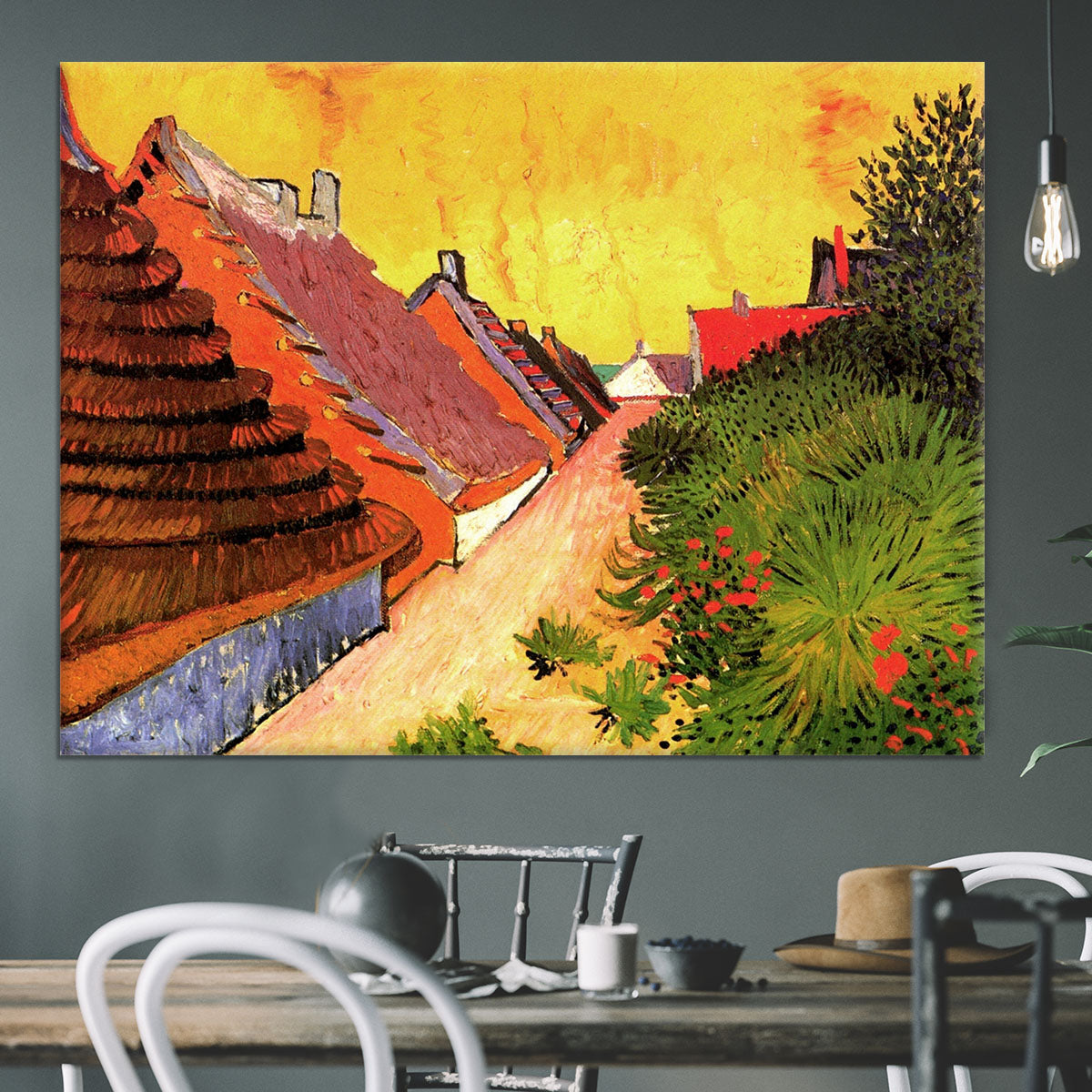 Street in Saintes-Maries by Van Gogh Canvas Print or Poster - Canvas Art Rocks - 3