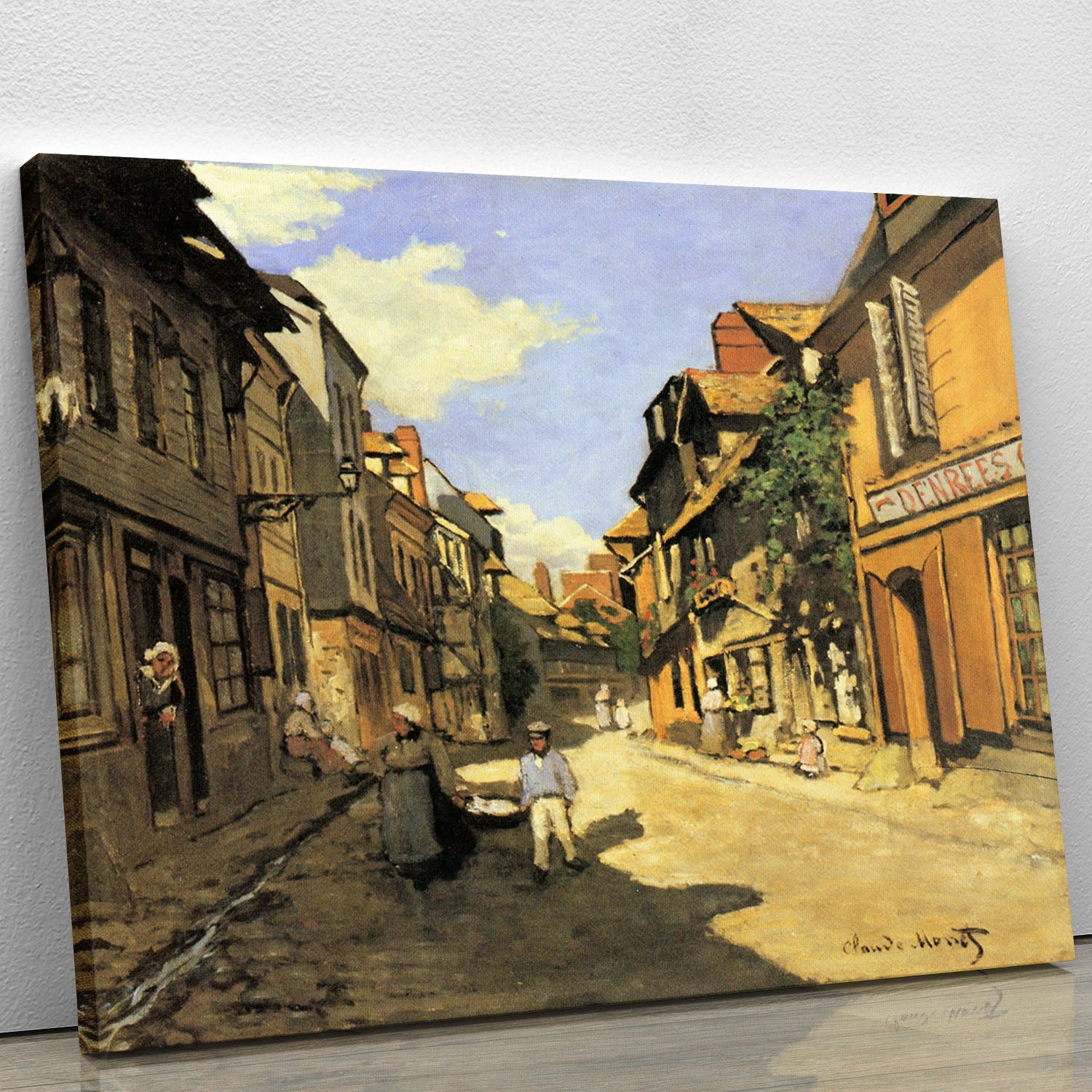 Street of Bavolle 2 by Monet Canvas Print or Poster - Canvas Art Rocks - 1