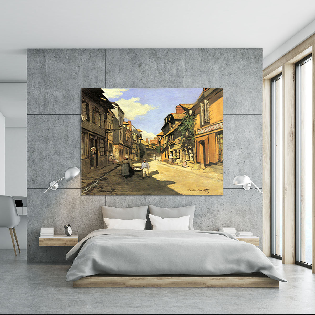 Street of Bavolle 2 by Monet Canvas Print or Poster - Canvas Art Rocks - 5