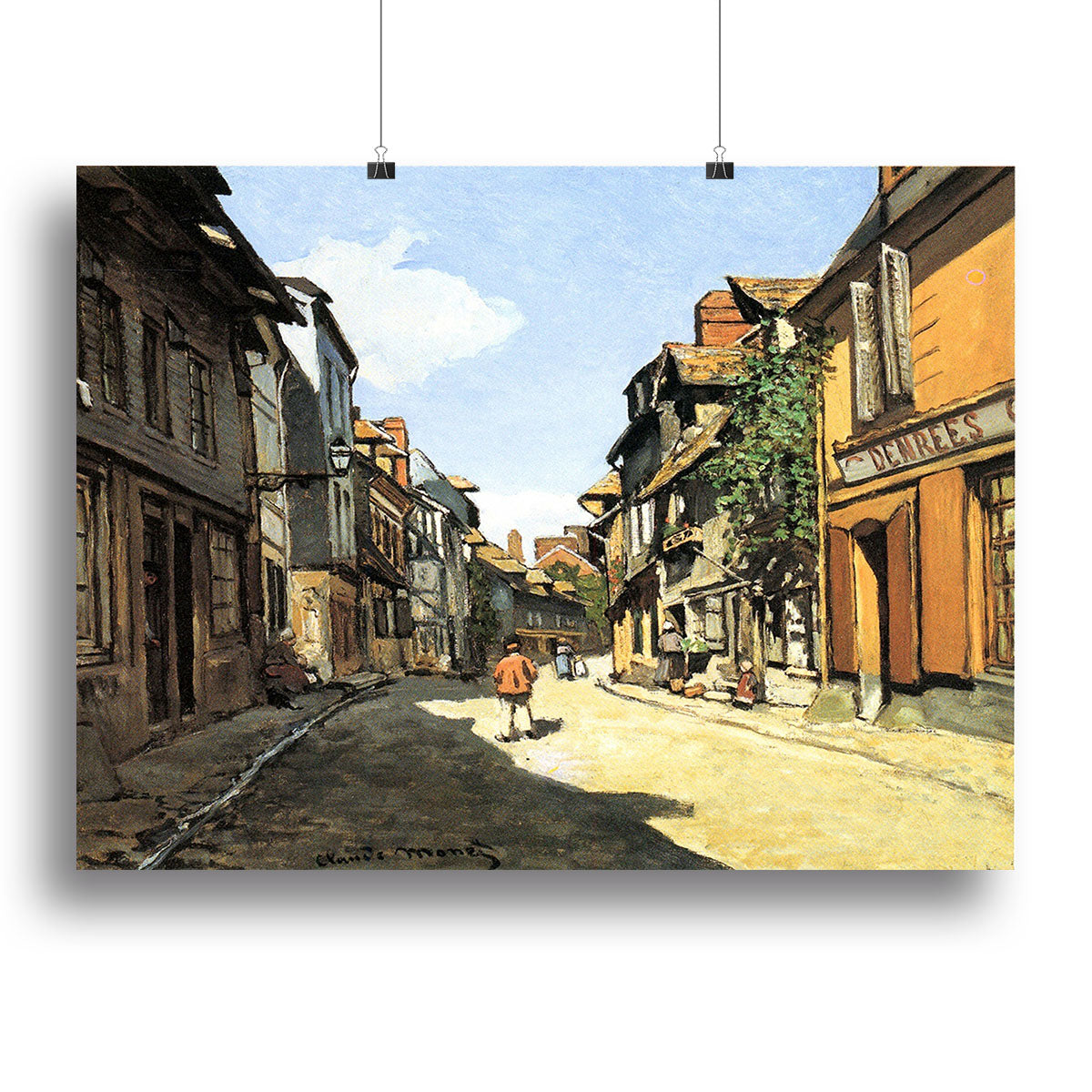 Street of Bavolle by Monet Canvas Print or Poster - Canvas Art Rocks - 2